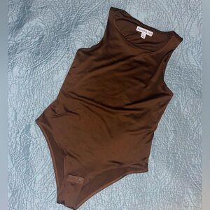Brown Sleeveless Bodysuit